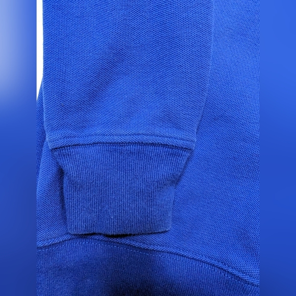 Duluth Trading Co Men size medium Long Sleeve Polo Shirt Royal Blue Reinforce - Picture 5 of 15